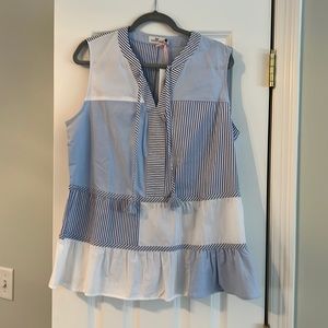 Vineyard Vines sleeveless popover blouse.  NWT, size 16